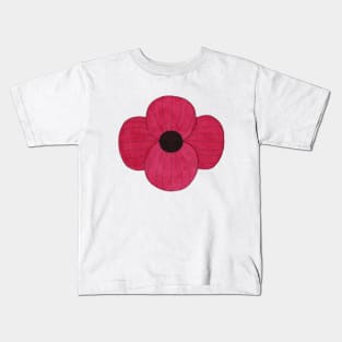 Red Ink Poppy Kids T-Shirt